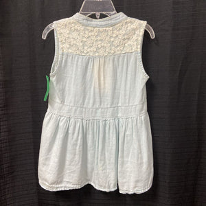 Denim Lace Tank Top