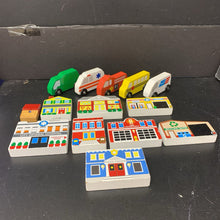 Load image into Gallery viewer, Wooden Town Building Set w/Cars &amp; Trucks
