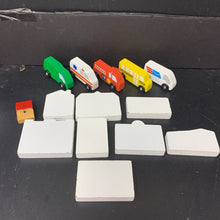 Load image into Gallery viewer, Wooden Town Building Set w/Cars &amp; Trucks
