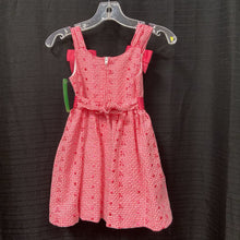 Load image into Gallery viewer, Plaid Bow Eyelet Dress
