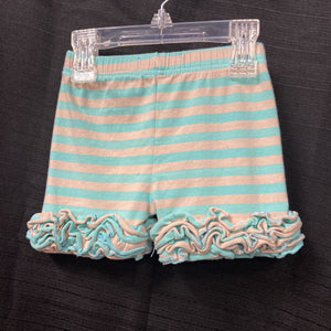 Striped Ruffle Leg Shorts (Creekside)