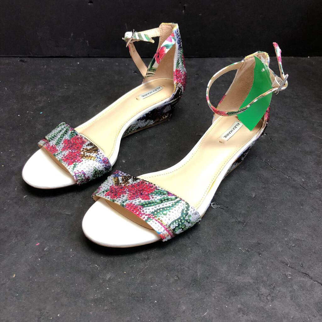 Girls Rhinestone Flower Shoes (Alex Marie)