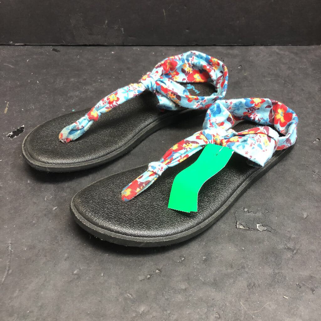 Womens Flower Flip Flops