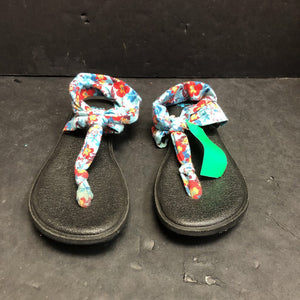 Womens Flower Flip Flops