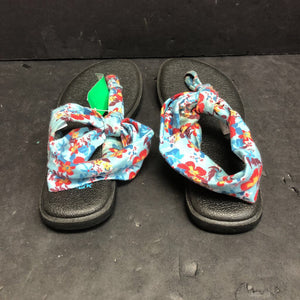 Womens Flower Flip Flops