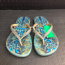 Load image into Gallery viewer, Girls Snake Print Flip Flops
