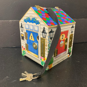 Take Along Wooden Doorbell House Battery Operated
