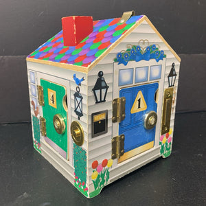 Take Along Wooden Doorbell House Battery Operated