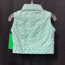 Load image into Gallery viewer, Polka Dot Denim Vest
