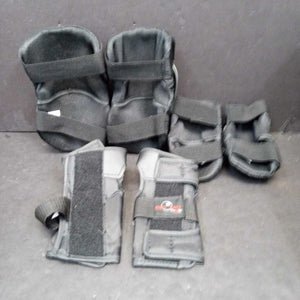 Bike/Bicycle Knee Pads, Elbow Pads, & Wrist Guards Set (Eight Ball)