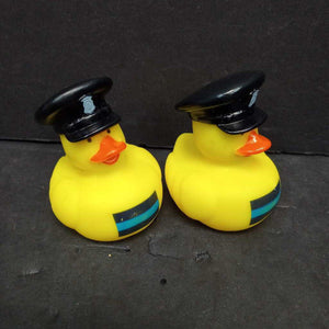2pk Police Rubber Duck Bath Toys