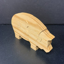 Load image into Gallery viewer, 4pc Wooden Pig Puzzle
