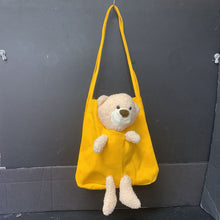 Load image into Gallery viewer, Tote Bag w/Removable Teddy Bear Plush
