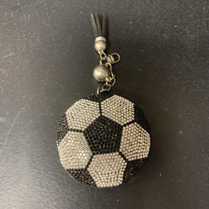 Rhinestone Soccer Keychain