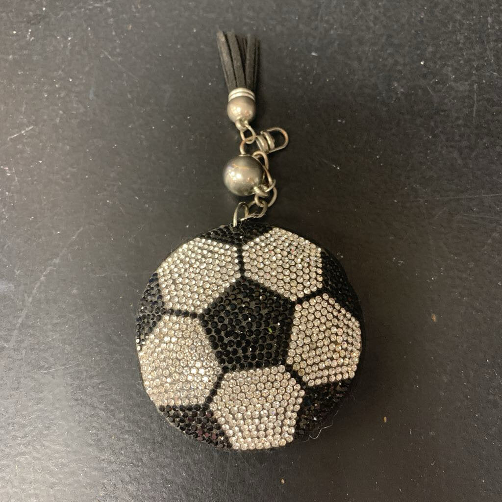 Rhinestone Soccer Keychain