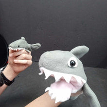 Load image into Gallery viewer, Shark Finger Puppet &amp; Hand Puppet Set (Sweet Gum Puppies)

