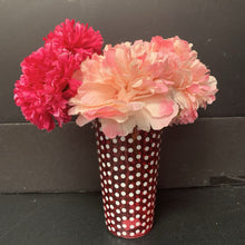 Load image into Gallery viewer, Polka Dot Vase w/Decorative Flowers
