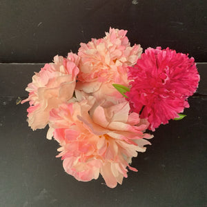 Polka Dot Vase w/Decorative Flowers