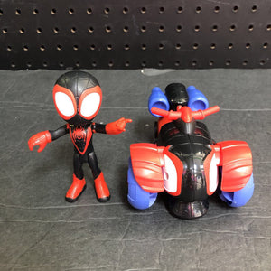 Spidey & His Amazing Friends Motorcycle w/Miles Morales Figure