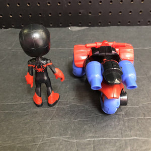 Spidey & His Amazing Friends Motorcycle w/Miles Morales Figure