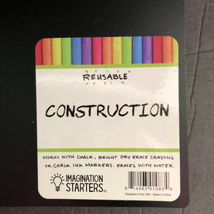 Construction Chalkboard Placemat (Imagination Starters)