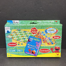 Load image into Gallery viewer, 3-in-1 Bingo, Memory, &amp; Checkers Game Set
