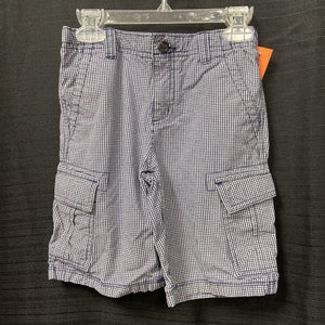 Plaid cargo shorts