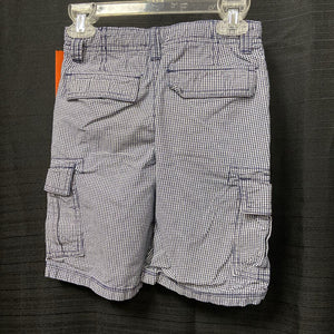 Plaid cargo shorts