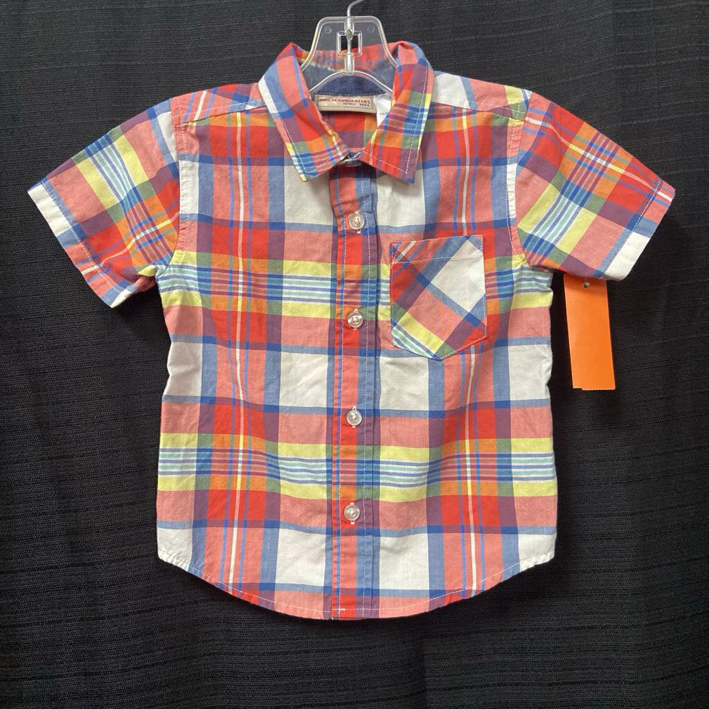 Plaid button down shirt