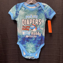 Load image into Gallery viewer, &quot;Pack my diapers...&quot; camo onesie
