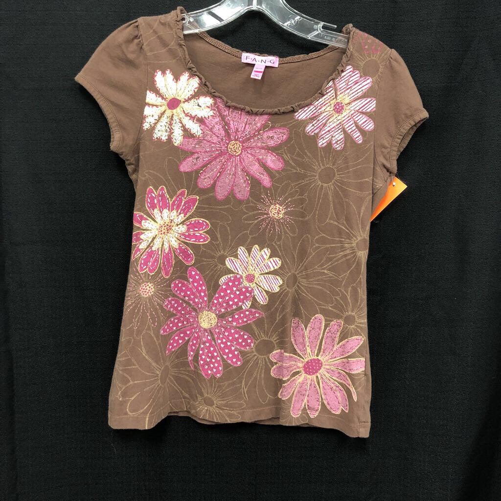 Sparkly Flower T-Shirt Top