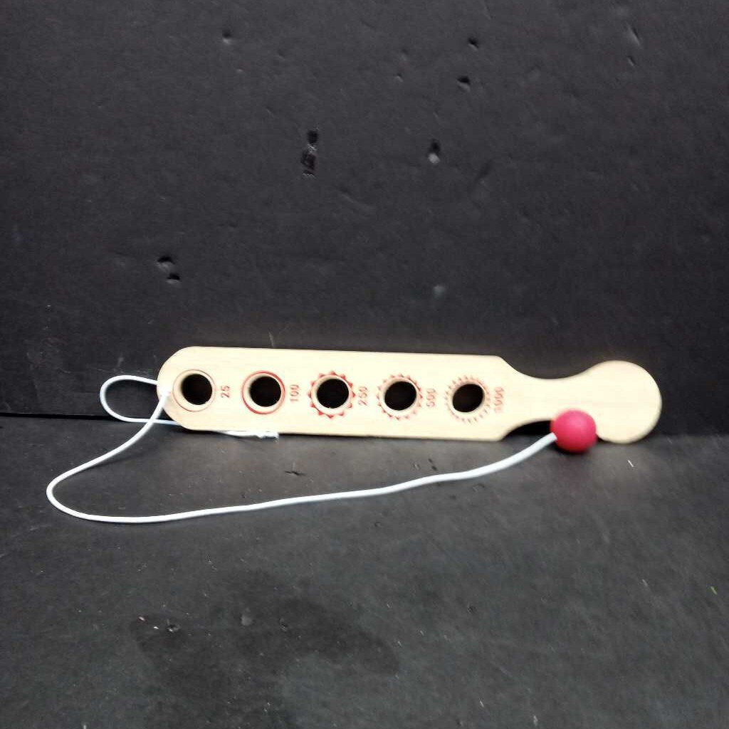 Wooden 5 Hole Paddle Ball