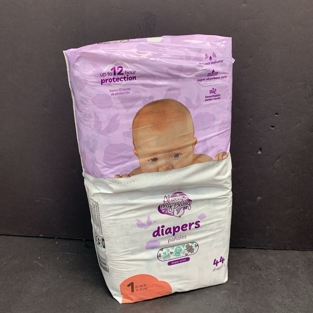 44pk Disposable Diapers (NEW) (Always My Baby)
