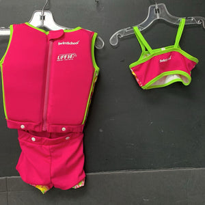 Child 3pc Flower Life Jacket/Life Vest Swim Suit