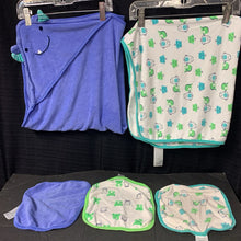 Load image into Gallery viewer, 5pc Infant Towel &amp; Wash Cloth Set
