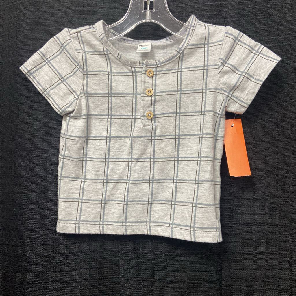 Plaid Button T-Shirt (PL Baby)