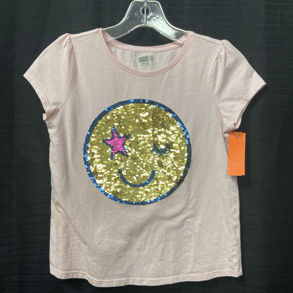 Reverse Sequin Smiley Top