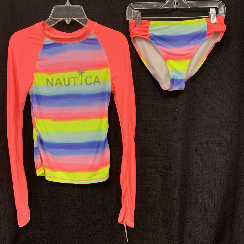 2pc Striped Swimwear