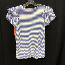 Load image into Gallery viewer, Striped Ruffle Sleeve Top
