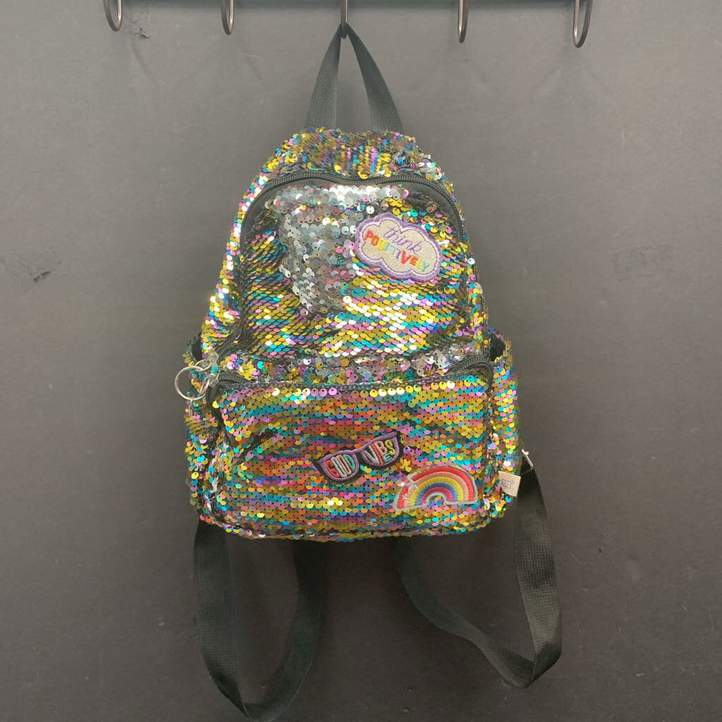 Reverse Sequin Mini Backpack Bag