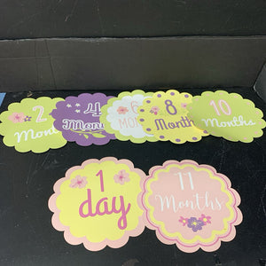 Flower Baby Milestone Cards