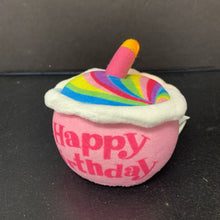 Load image into Gallery viewer, Singing Birthday Cupcake Squeezer Plush
