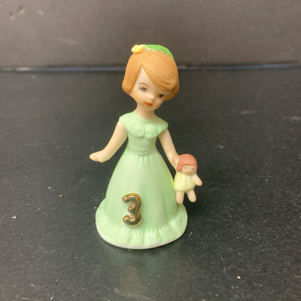 Birthday Girls Ceramic Figurine Age 3