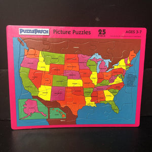 25pc USA Map Picture Puzzle
