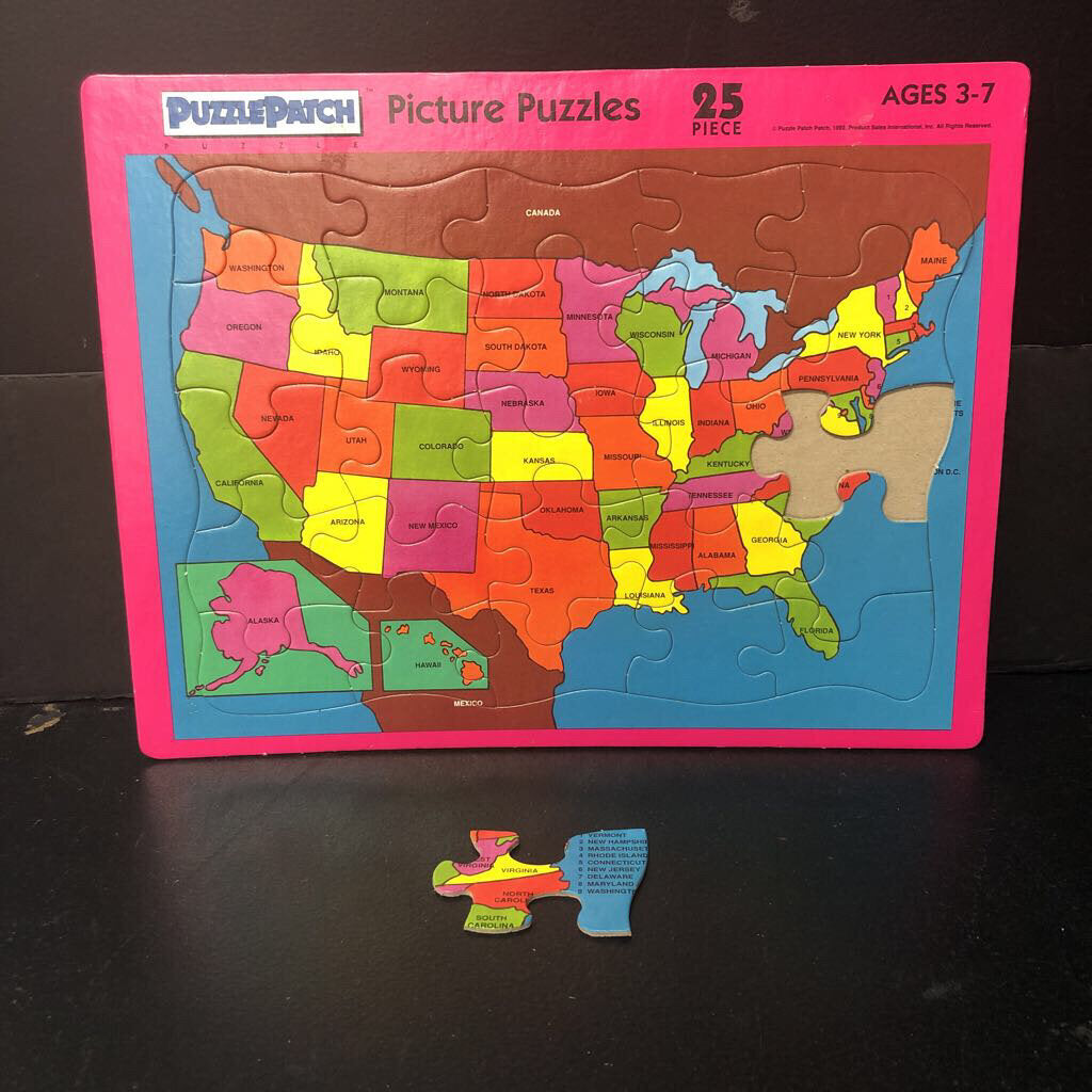 25pc USA Map Picture Puzzle