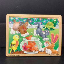 Load image into Gallery viewer, 12pc Playful Pets Wooden Jigsaw Puzzle
