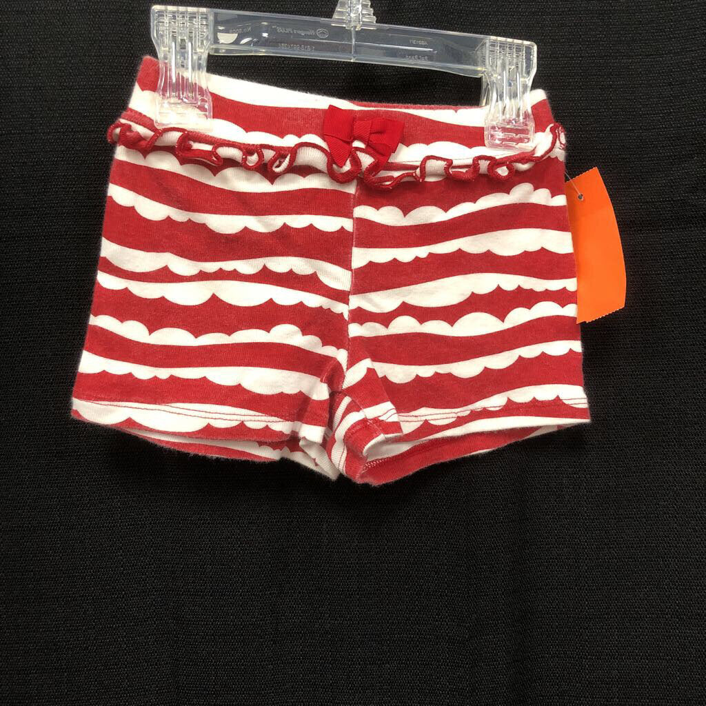 Ruffle Bow Striped Shorts