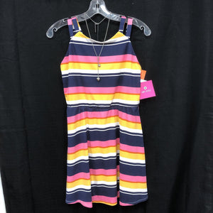 Striped Dress w/Necklace (NEW)