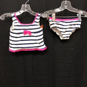 2pc Striped Swimwear