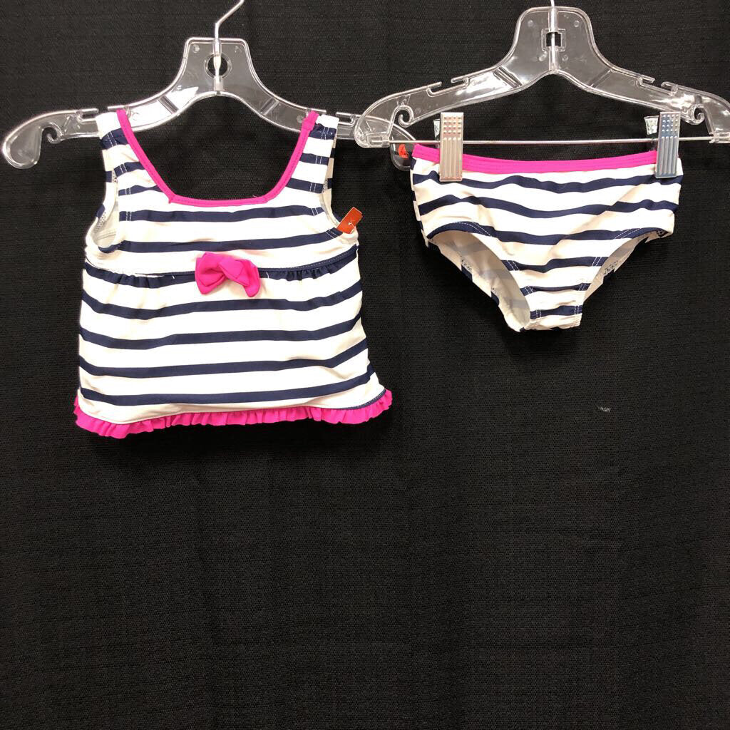 2pc Striped Swimwear